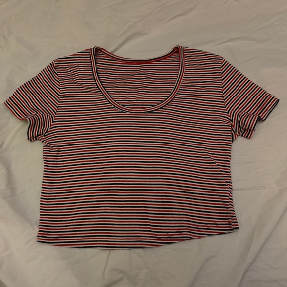 American Apparel Striped Crop Top - Picture 2 of 5